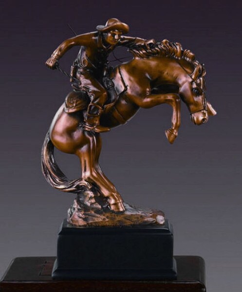 Cowboy Sculpture Figurine Award Gift Trophies Decor Classic statue
